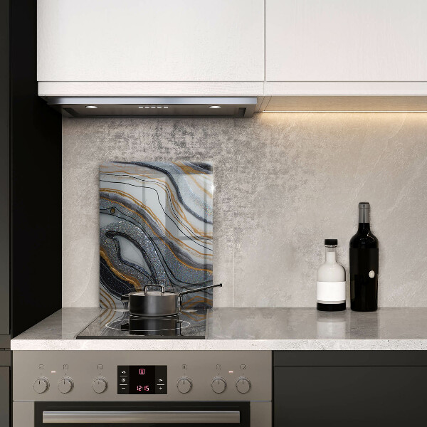 Tűzhely fedőlap szikla arannyal