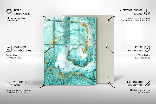 Tűzhely fedőlap Kék absztrakció