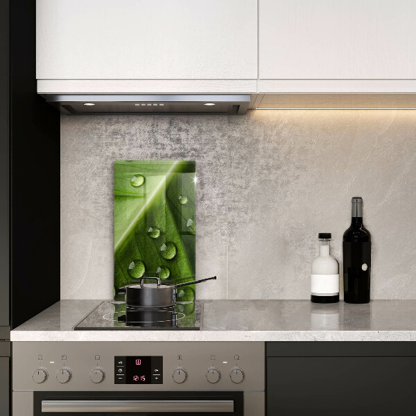 Tűzhely fedőlap Természet harmat és levél