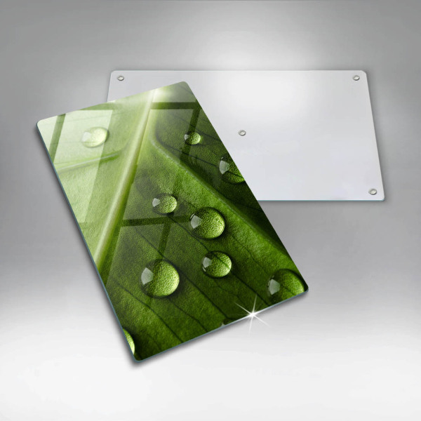 Tűzhely fedőlap Természet harmat és levél