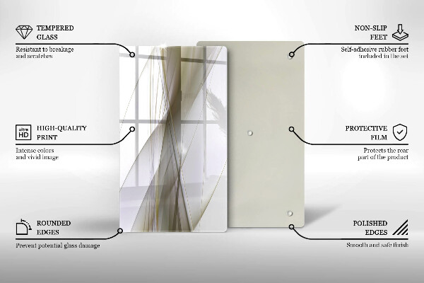 Tűzhely fedőlap Absztrakt vonalak tervezése