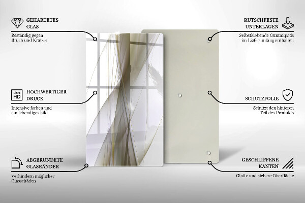 Tűzhely fedőlap Absztrakt vonalak tervezése