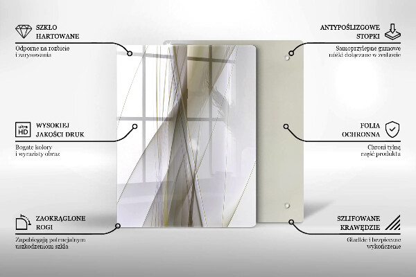 Tűzhely fedőlap Absztrakt vonalak tervezése