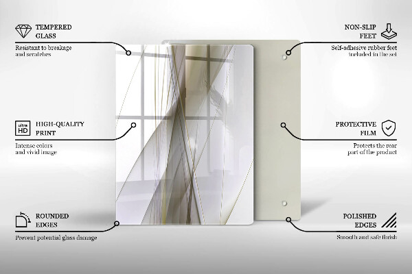 Tűzhely fedőlap Absztrakt vonalak tervezése
