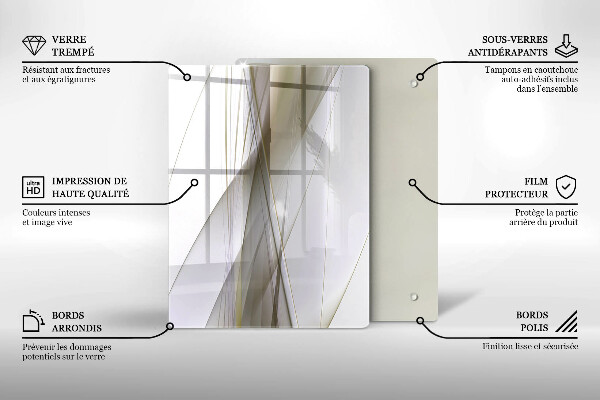 Tűzhely fedőlap Absztrakt vonalak tervezése