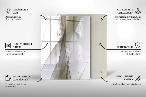 Tűzhely fedőlap Absztrakt vonalak tervezése