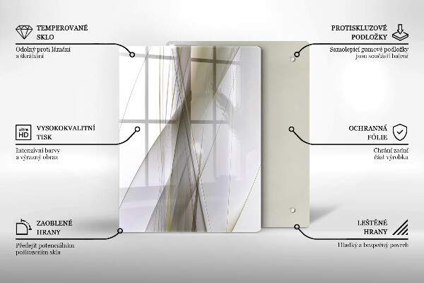 Tűzhely fedőlap Absztrakt vonalak tervezése