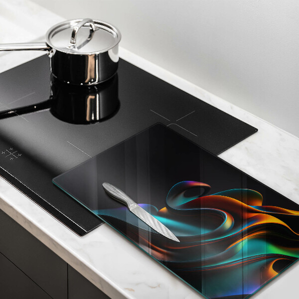 Tűzhely fedőlap Színes absztrakció