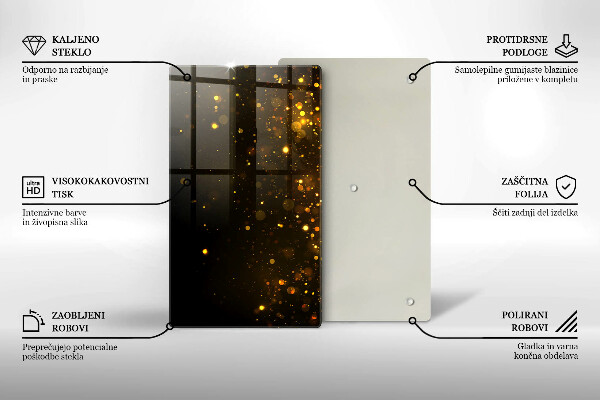 Tűzhely fedőlap Arany csillogás