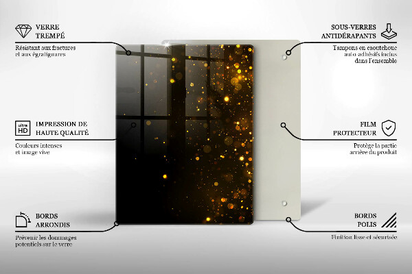 Tűzhely fedőlap Arany csillogás