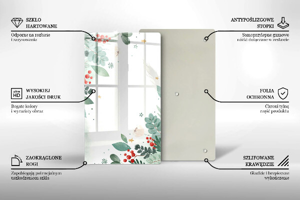 Tűzhely fedőlap Akvarell levelek