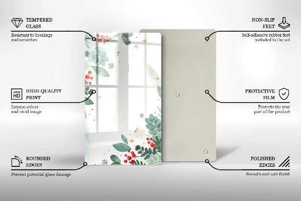 Tűzhely fedőlap Akvarell levelek