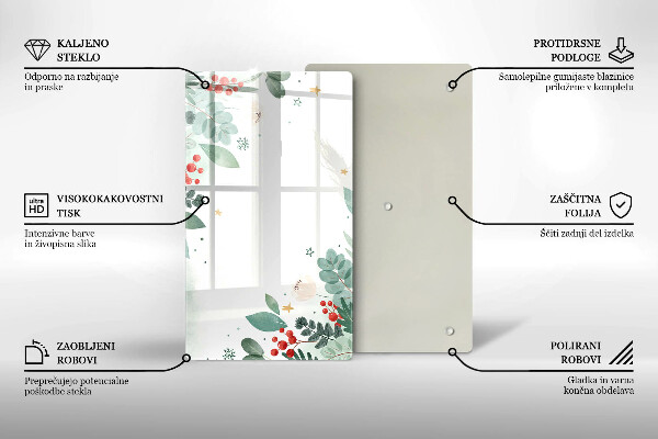 Tűzhely fedőlap Akvarell levelek