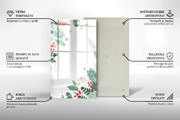 Tűzhely fedőlap Akvarell levelek