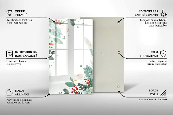 Tűzhely fedőlap Akvarell levelek