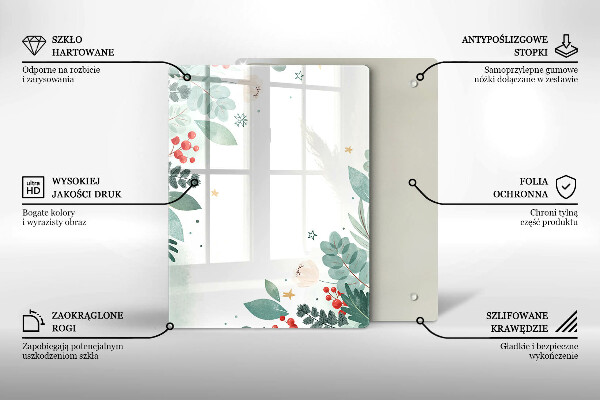 Tűzhely fedőlap Akvarell levelek