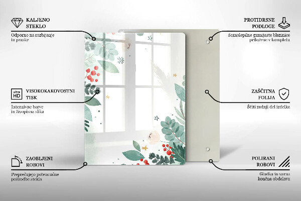 Tűzhely fedőlap Akvarell levelek