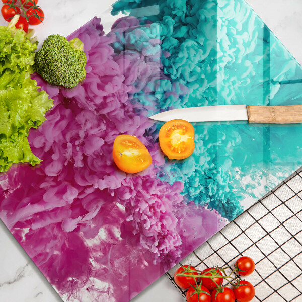 Tűzhely fedőlap Türkiz-rózsaszín füst