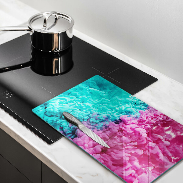 Tűzhely fedőlap Türkiz-rózsaszín füst