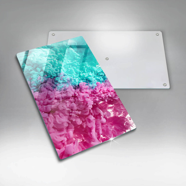 Tűzhely fedőlap Türkiz-rózsaszín füst