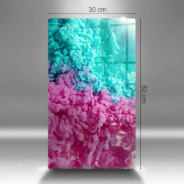 Tűzhely fedőlap Türkiz-rózsaszín füst