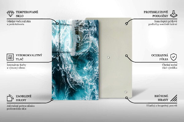 Tűzhely fedőlap Habzó vízhullámok