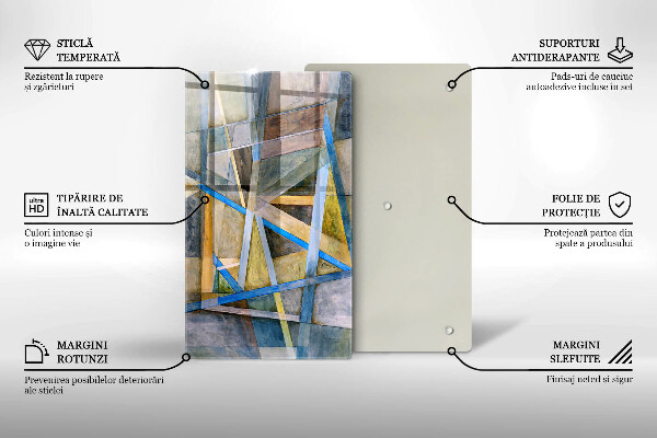 Tűzhely fedőlap Festett vonalak absztrakció