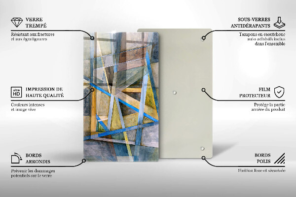 Tűzhely fedőlap Festett vonalak absztrakció