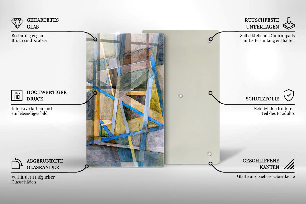 Tűzhely fedőlap Festett vonalak absztrakció