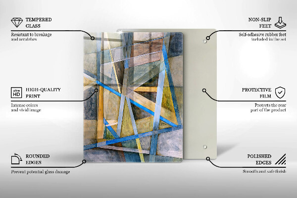 Tűzhely fedőlap Festett vonalak absztrakció