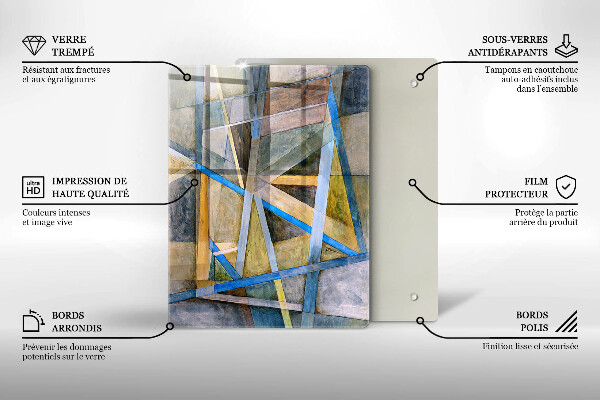 Tűzhely fedőlap Festett vonalak absztrakció