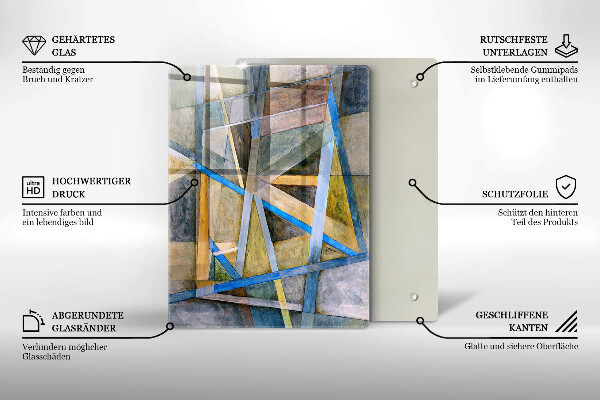 Tűzhely fedőlap Festett vonalak absztrakció
