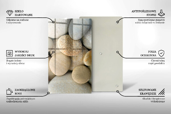 Tűzhely fedőlap Ovális kövek mintája