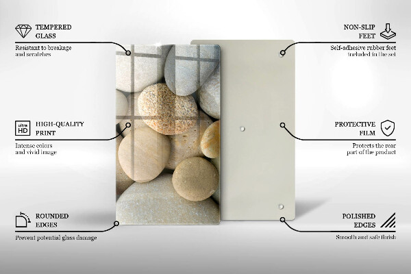 Tűzhely fedőlap Ovális kövek mintája