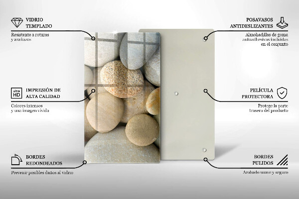 Tűzhely fedőlap Ovális kövek mintája