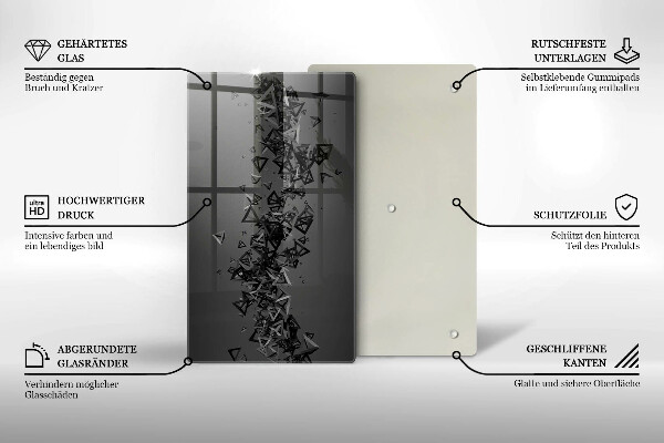 Tűzhely fedőlap Absztrakt 3D-s formák