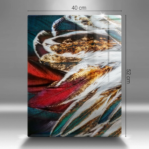 Tűzhely fedőlap Boho madártollak