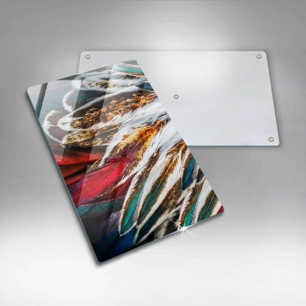 Tűzhely fedőlap Boho madártollak