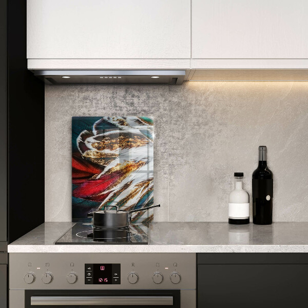 Tűzhely fedőlap Boho madártollak