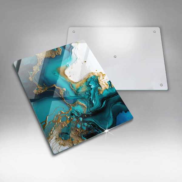 Tűzhely fedőlap Türkiz absztrakció