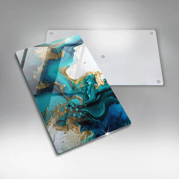 Tűzhely fedőlap Türkiz absztrakció