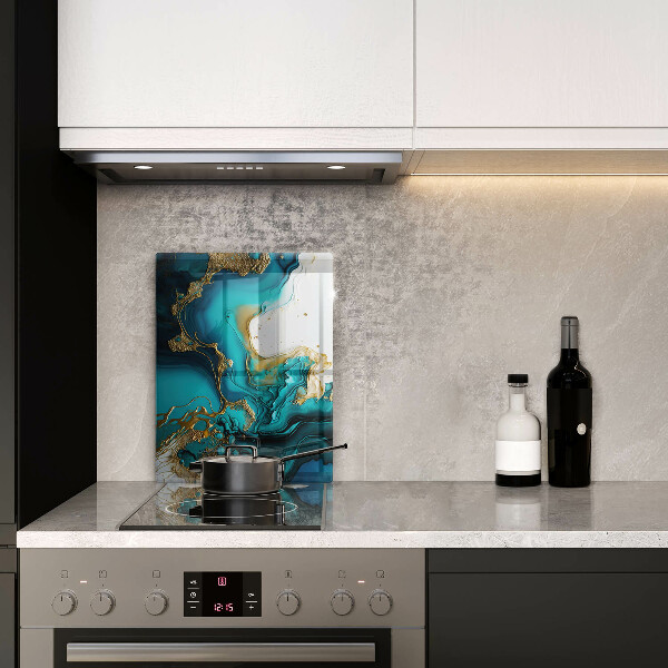 Tűzhely fedőlap Türkiz absztrakció