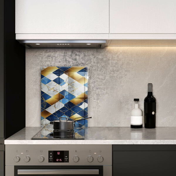 Tűzhely fedőlap Arany márványrombuszok