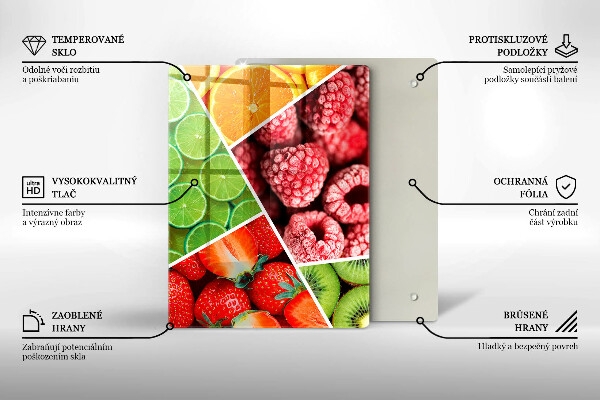 Tűzhely fedőlap Színes gyümölcsök