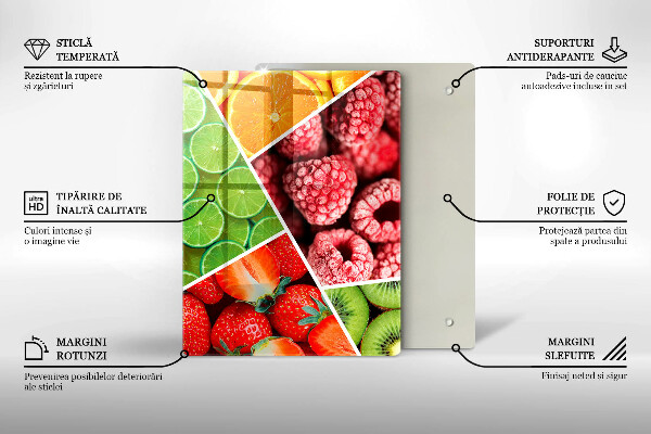 Tűzhely fedőlap Színes gyümölcsök