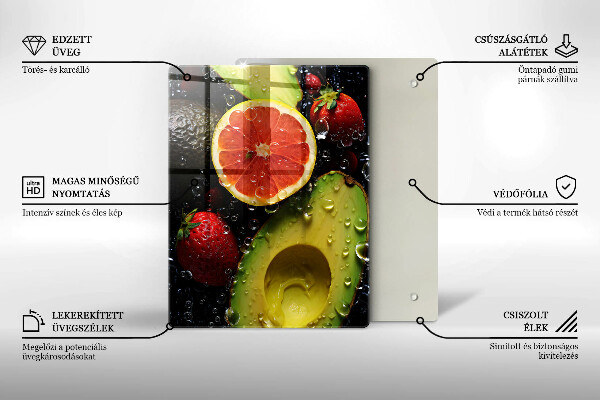 Tűzhely fedőlap Gyümölcsök és zöldségek