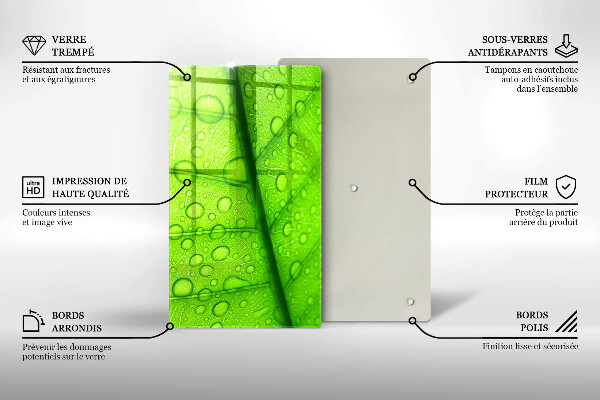 Tűzhely fedőlap Közeli kép egy levélről