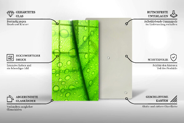 Tűzhely fedőlap Közeli kép egy levélről