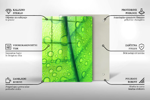 Tűzhely fedőlap Közeli kép egy levélről