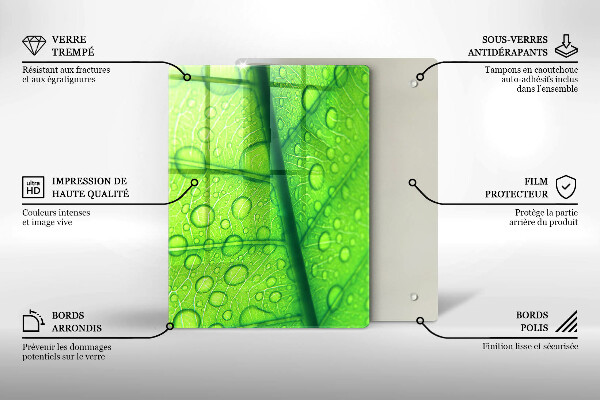 Tűzhely fedőlap Közeli kép egy levélről